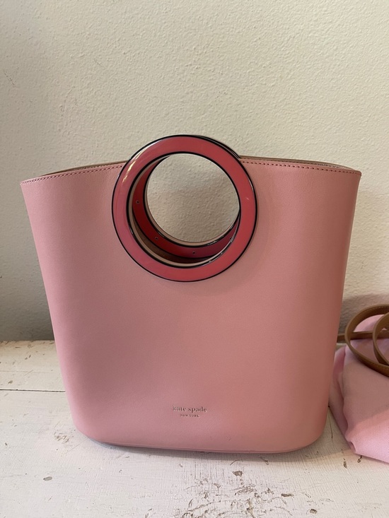 kate spade Handbags - kate spade Pink and Tan Tote with Circular Top Handles